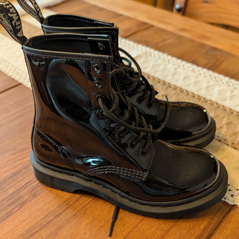 Doc Martens Black Patent Leather Boots